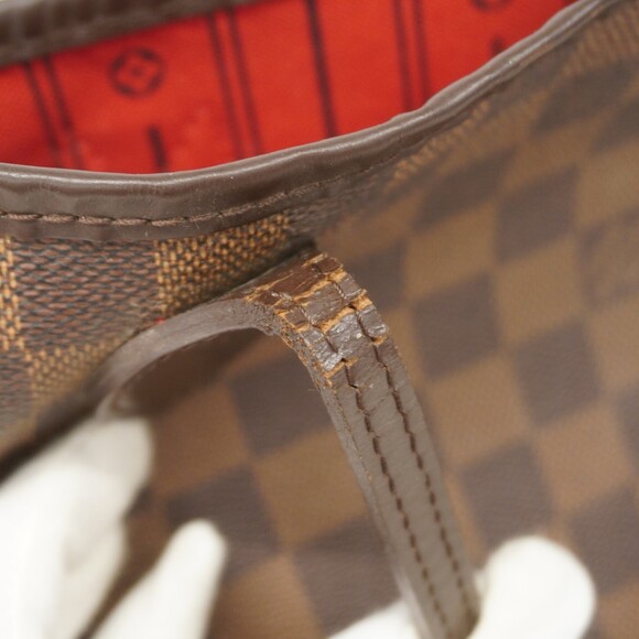 LOUIS VUITTON Brown Damier Neverfull MM Tote Bag - Picture 9 of 16